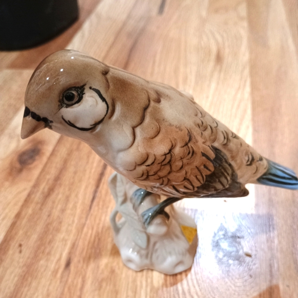 Vintage Royal Dux Bohemian glazed porcelain Sparrow